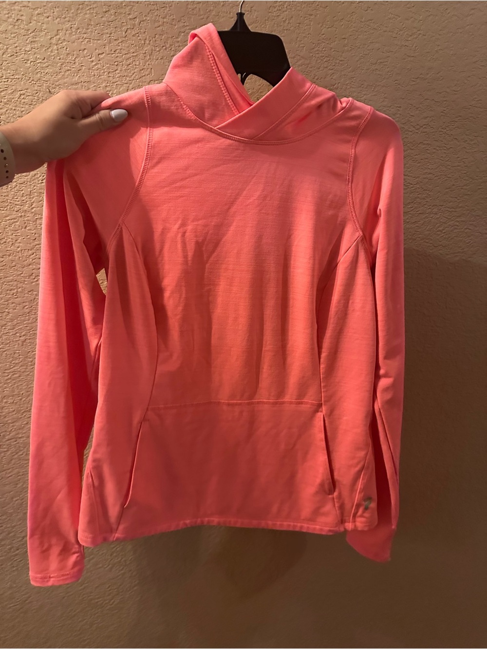 Fila Women's Coral Pink Hooded Pullover